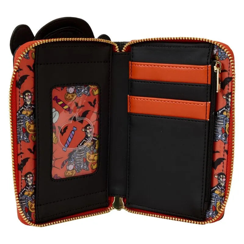 Loungefly Disney Winnie The Pooh Skeleton Tigger Cosplay Glow Zip Around Wallet - Ginga Toys