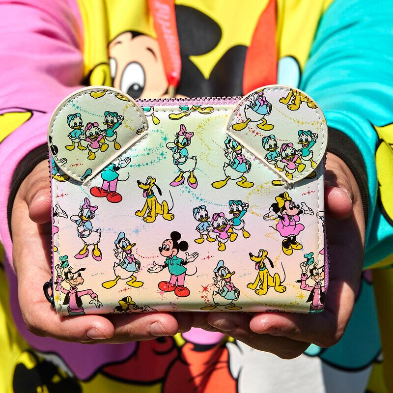 Loungefly Disney100 Mickey & Friends Classic All-Over Print Iridescent Wallet - Loungefly - Ginga Toys