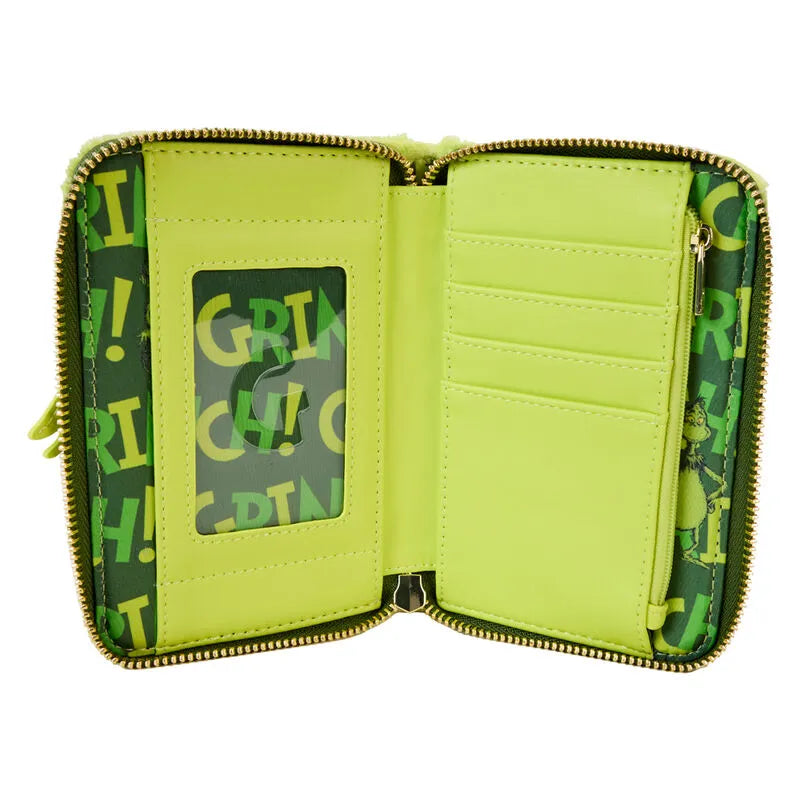 Loungefly Dr. Seuss' How The Grinch Stole Christmas! Plush Cosplay Glow Zip Around Wallet - Ginga Toys