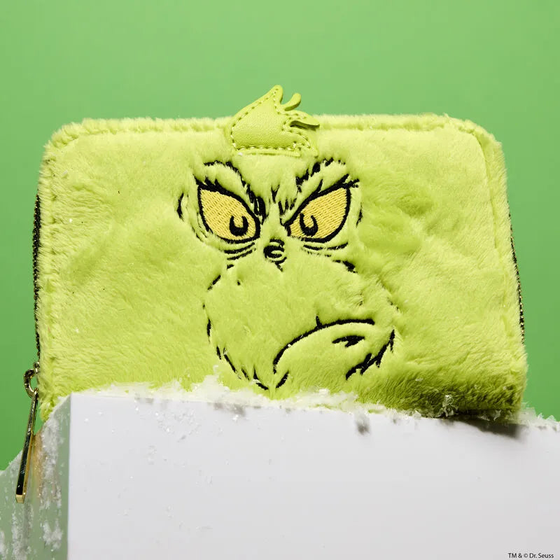 Loungefly Dr. Seuss' How The Grinch Stole Christmas! Plush Cosplay Glow Zip Around Wallet - Ginga Toys