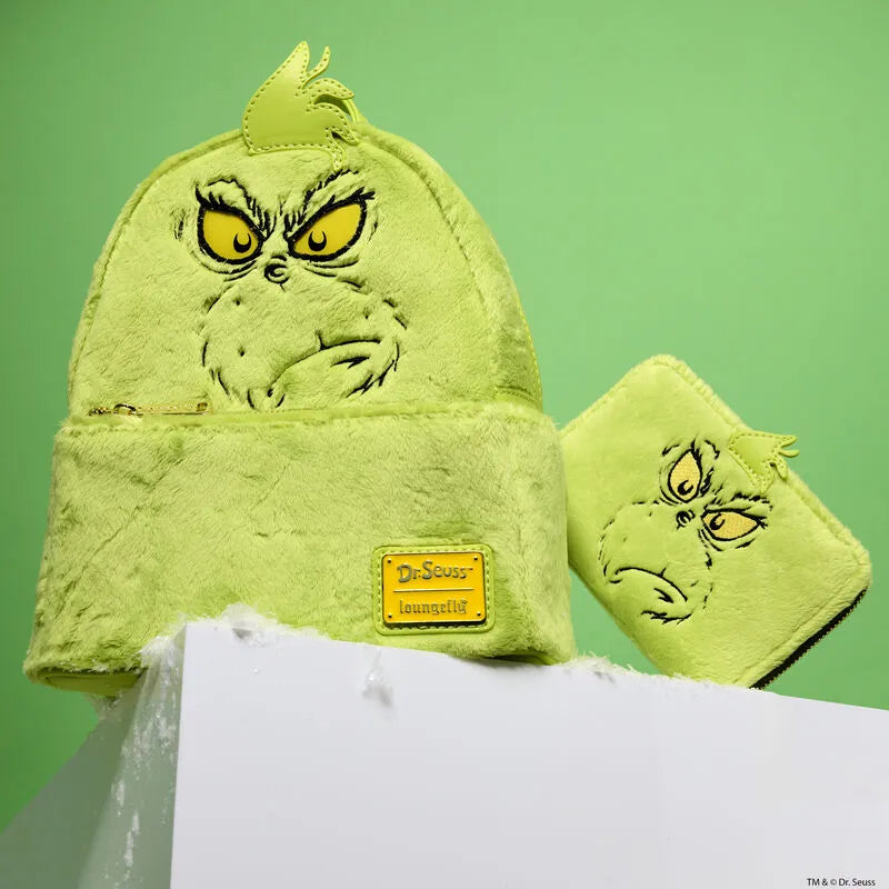 Loungefly Dr. Seuss' How The Grinch Stole Christmas! Plush Cosplay Glow Zip Around Wallet - Ginga Toys