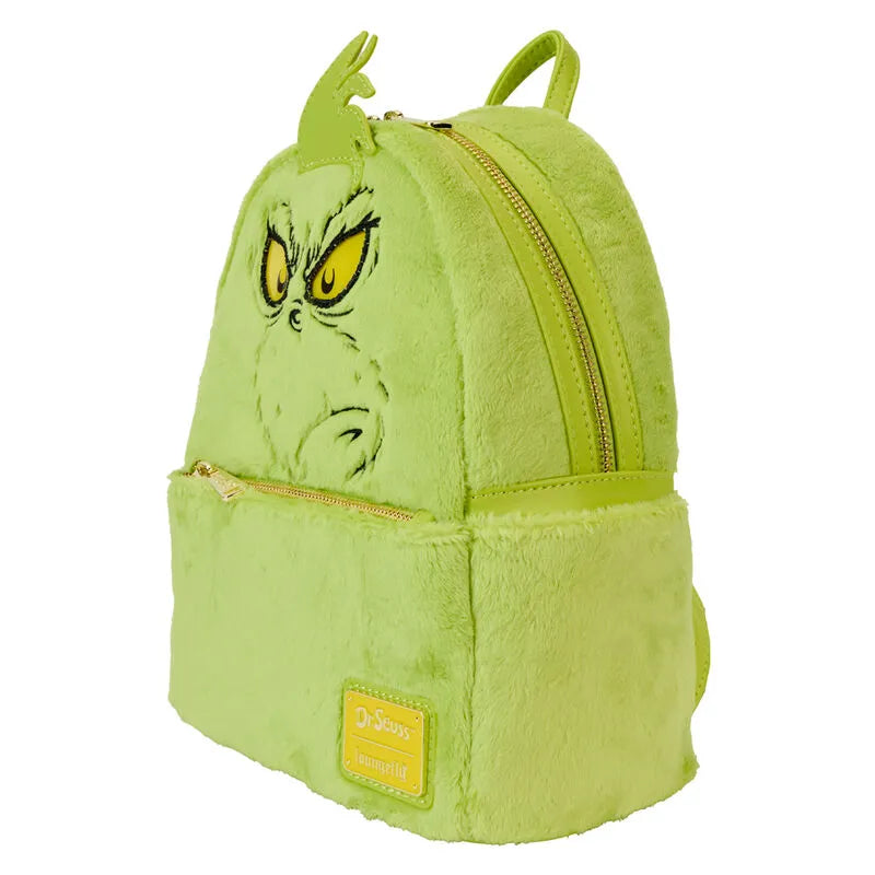 Loungefly Dr. Seuss' How The Grinch Stole Christmas! Plush Cosplay Light Up Mini Backpack - Ginga Toys