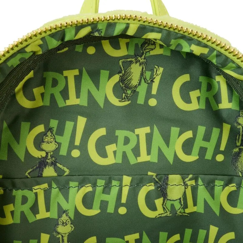 Loungefly Dr. Seuss' How The Grinch Stole Christmas! Plush Cosplay Light Up Mini Backpack - Ginga Toys