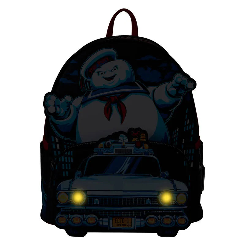 Loungefly Ghostbusters Stay Puft Ecto-1 Light Up Mini Backpack - Ginga Toys