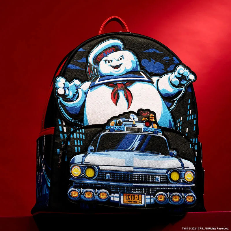 Loungefly Ghostbusters Stay Puft Ecto-1 Light Up Mini Backpack - Ginga Toys