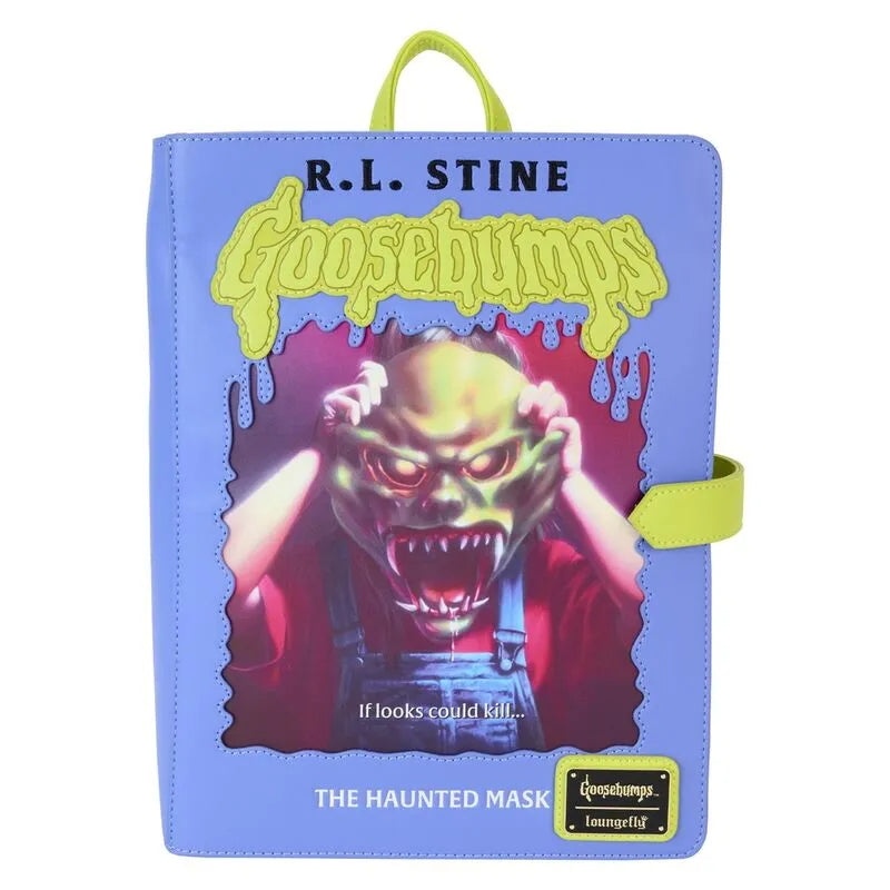 Loungefly Goosebumps The Haunted Mask Book Cover Glow Mini Backpack - Ginga Toys