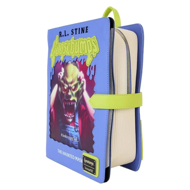 Loungefly Goosebumps The Haunted Mask Book Cover Glow Mini Backpack - Ginga Toys