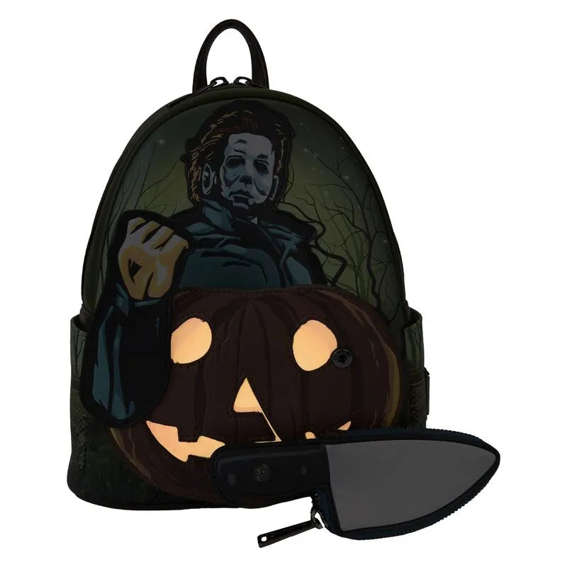 Loungefly Halloween Michael Myers Pumpkin Glow Mini Backpack With Coin Bag - Ginga Toys