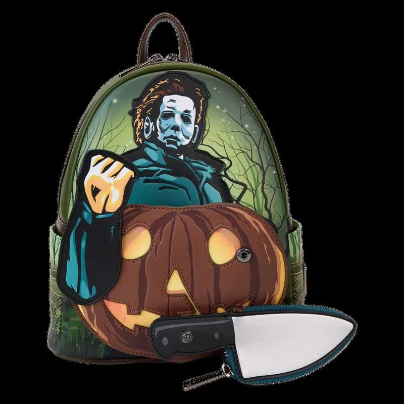 Loungefly Halloween Michael Myers Pumpkin Glow Mini Backpack With Coin Bag - Ginga Toys