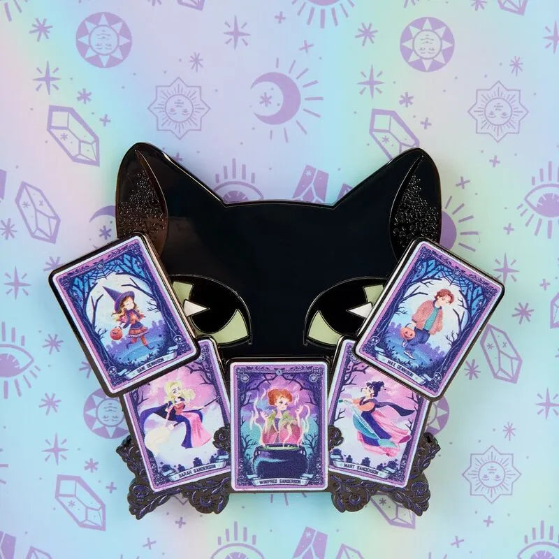 Loungefly Hocus Pocus Tarot Card Binx Glow 3" Collector Box Sliding Pin - Ginga Toys