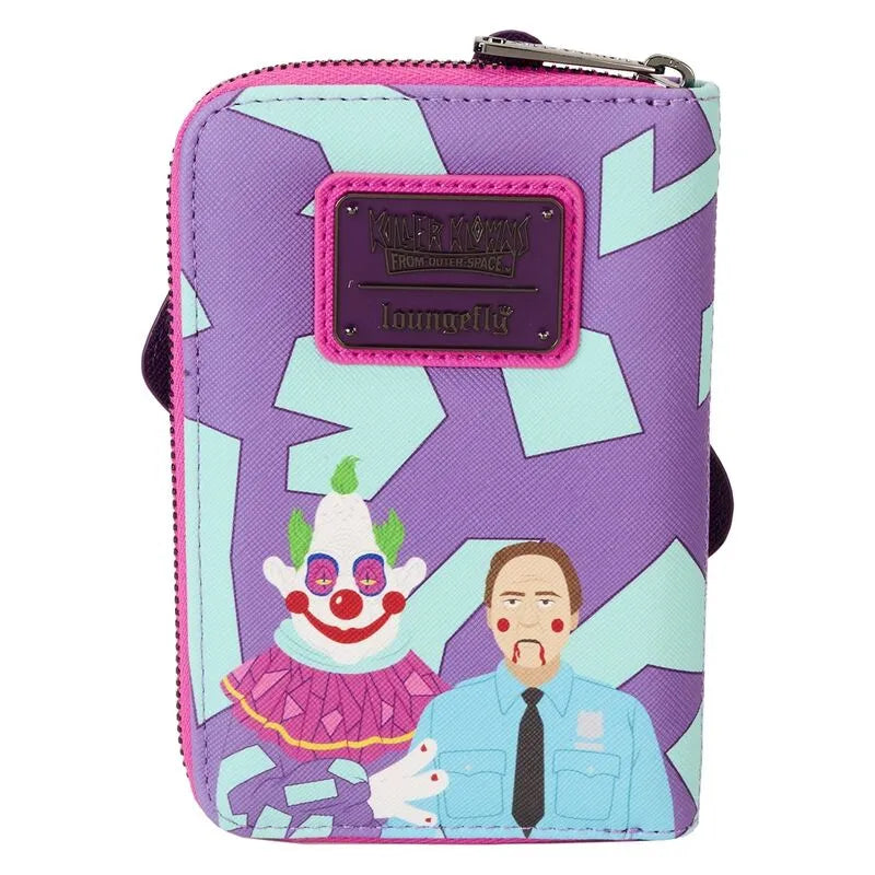 Loungefly Killer Klowns from Outer Space Jumbo Cosplay Glow Zip Around Wallet - Ginga Toys