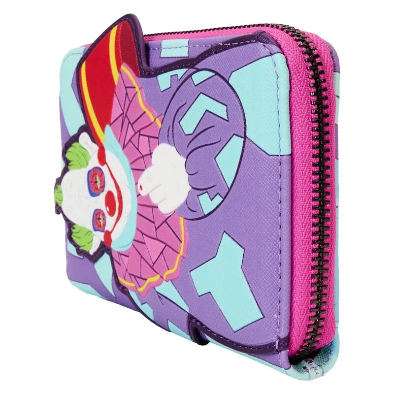 Loungefly Killer Klowns from Outer Space Jumbo Cosplay Glow Zip Around Wallet - Ginga Toys