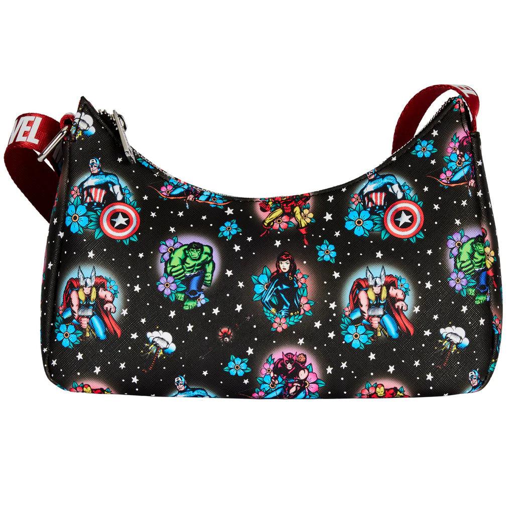 Loungefly Marvel Avengers Floral Tattoo Shoulder Bag - Loungefly - Ginga Toys