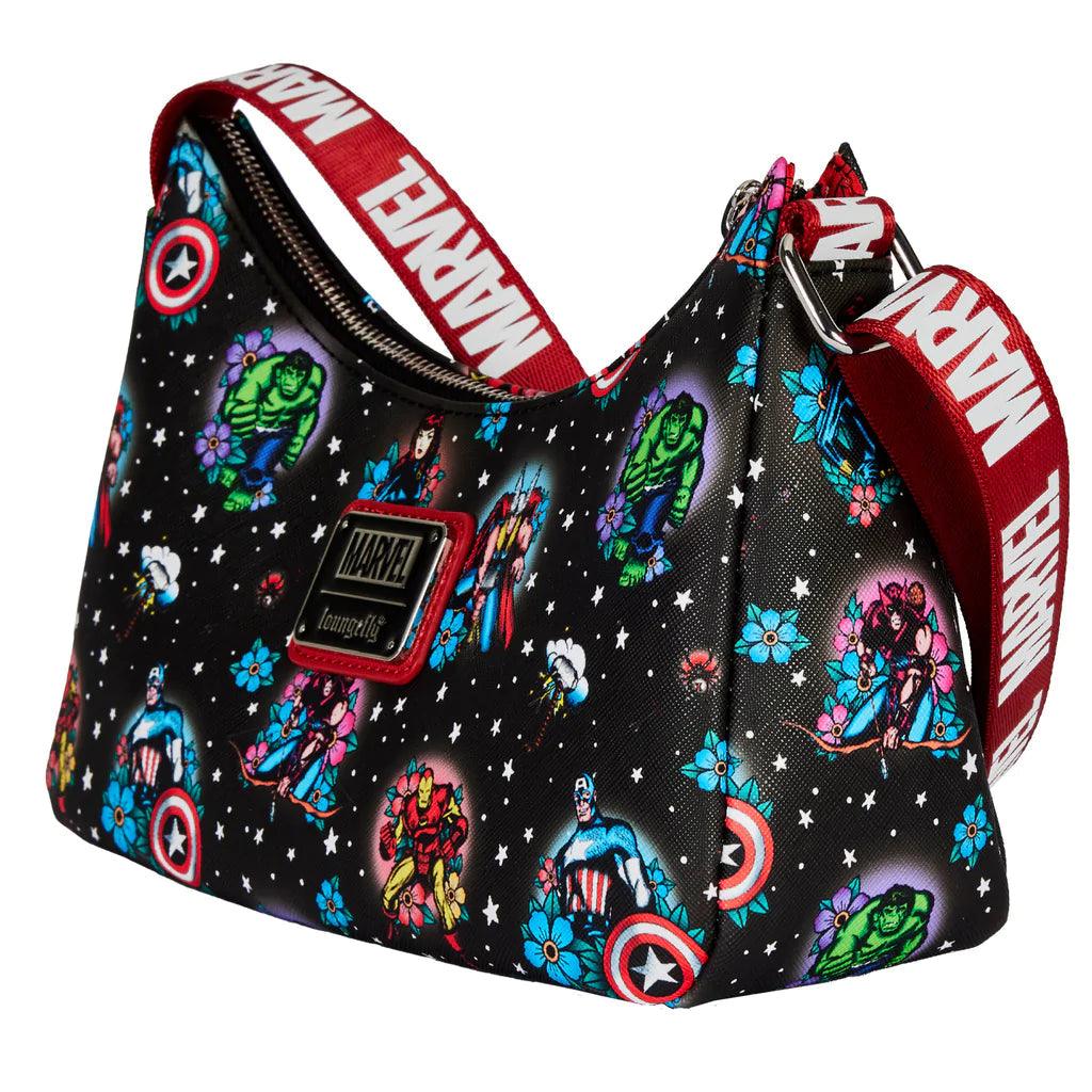 Loungefly Marvel Avengers Floral Tattoo Shoulder Bag - Loungefly - Ginga Toys