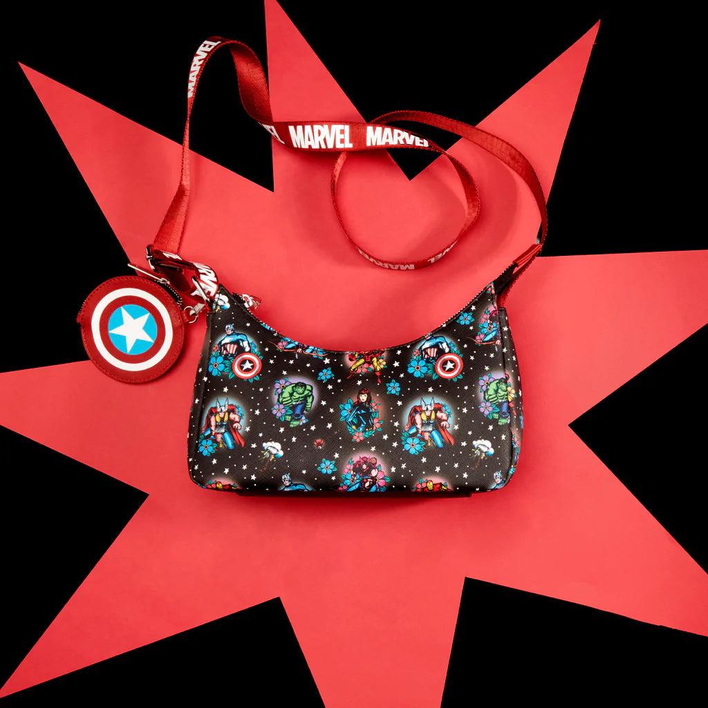 Loungefly Marvel Avengers Floral Tattoo Shoulder Bag - Loungefly - Ginga Toys