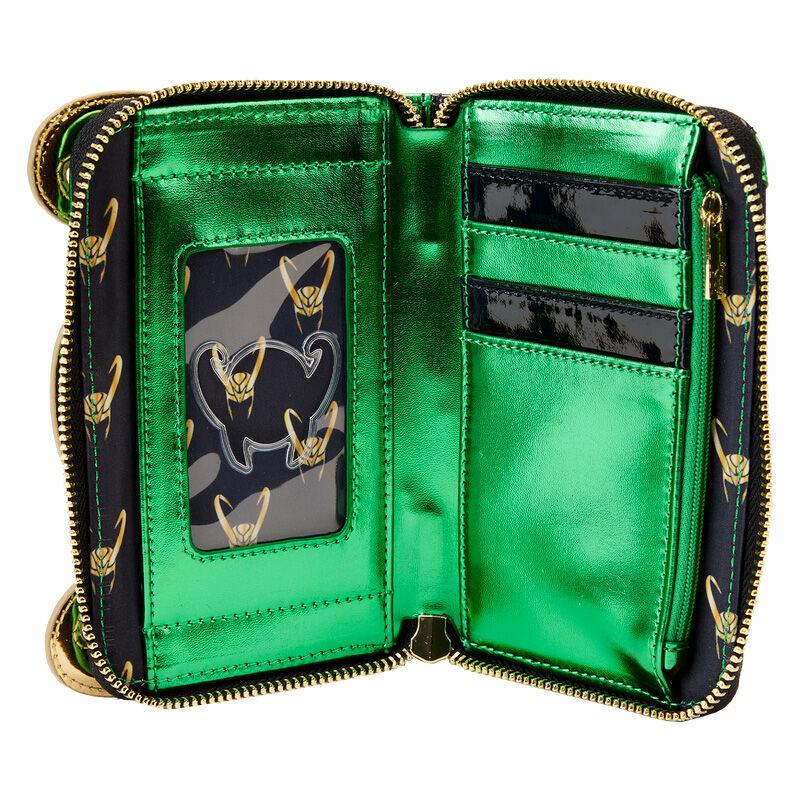 Loungefly Marvel Metallic Loki Zip Around Wallet - Loungefly - Ginga Toys