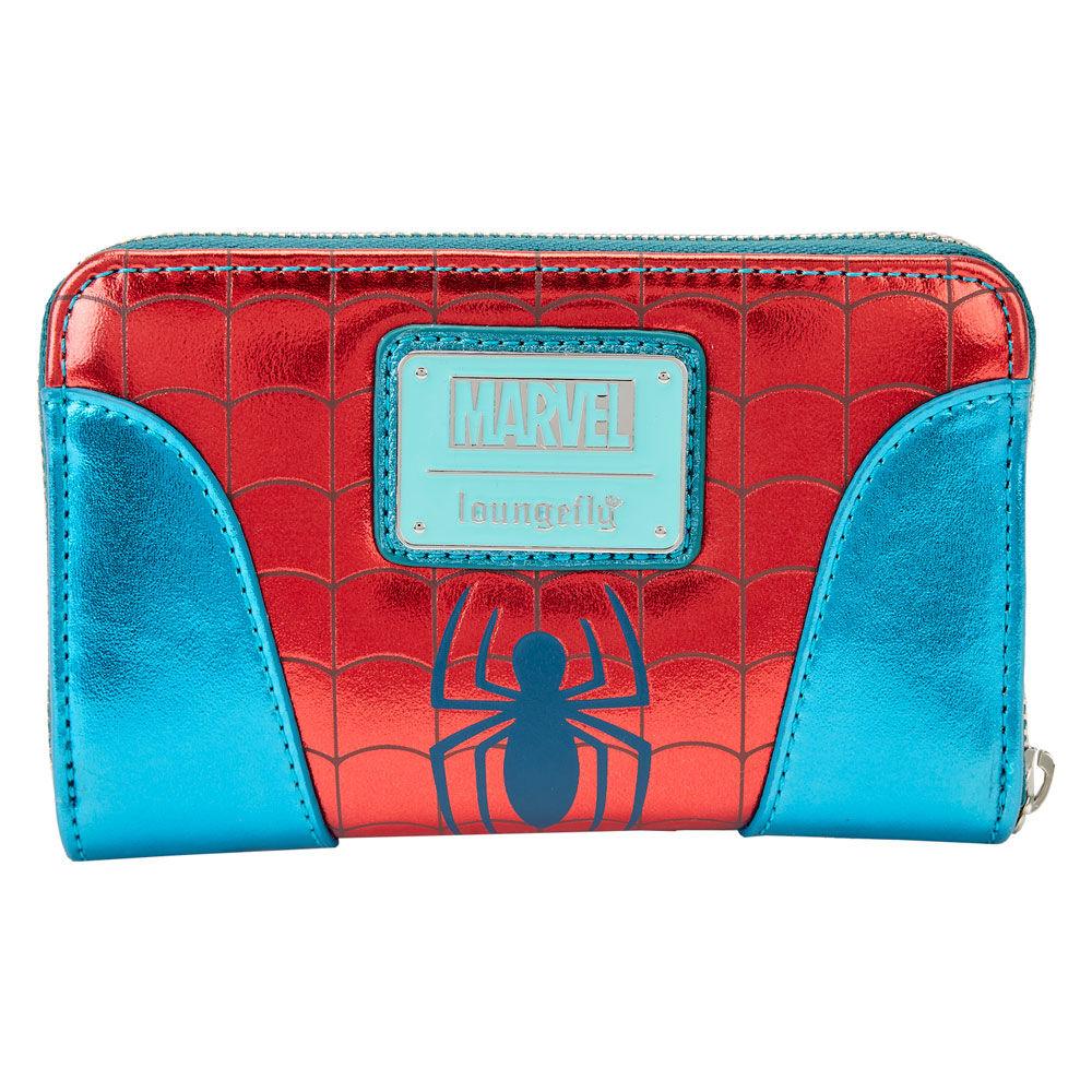 Loungefly Marvel Metallic Spider-Man Zip Around Wallet - Loungefly - Ginga Toys