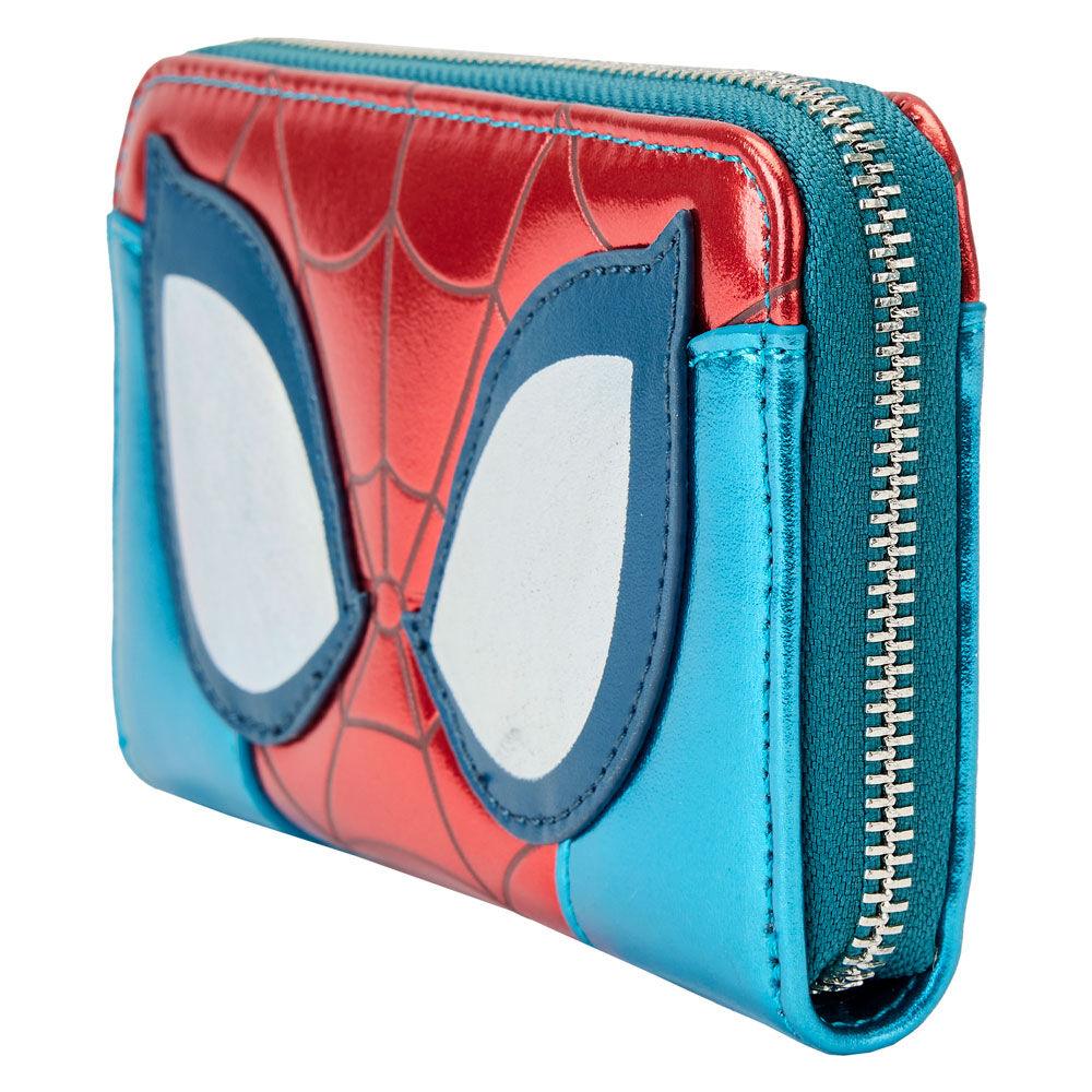 Loungefly Marvel Metallic Spider-Man Zip Around Wallet - Loungefly - Ginga Toys