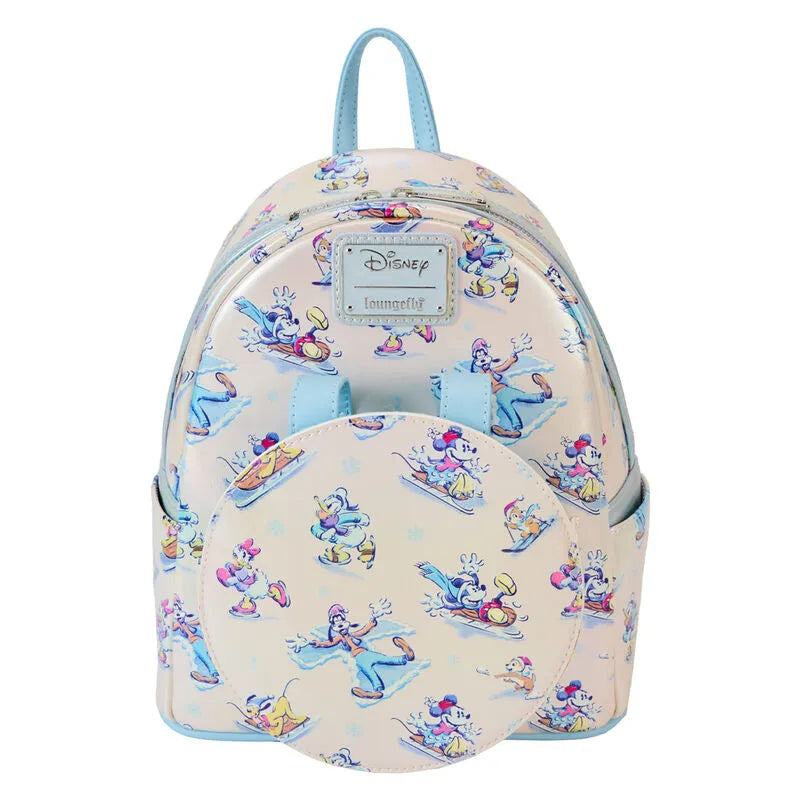 Loungefly Mickey & Friends Winter Wonderland Mini Backpack With Ear Headband - Ginga Toys