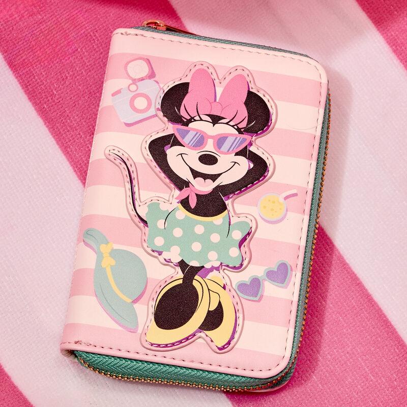 Loungefly Minnie Mouse Vacation Style Poolside Zip Around Wallet - Ginga Toys