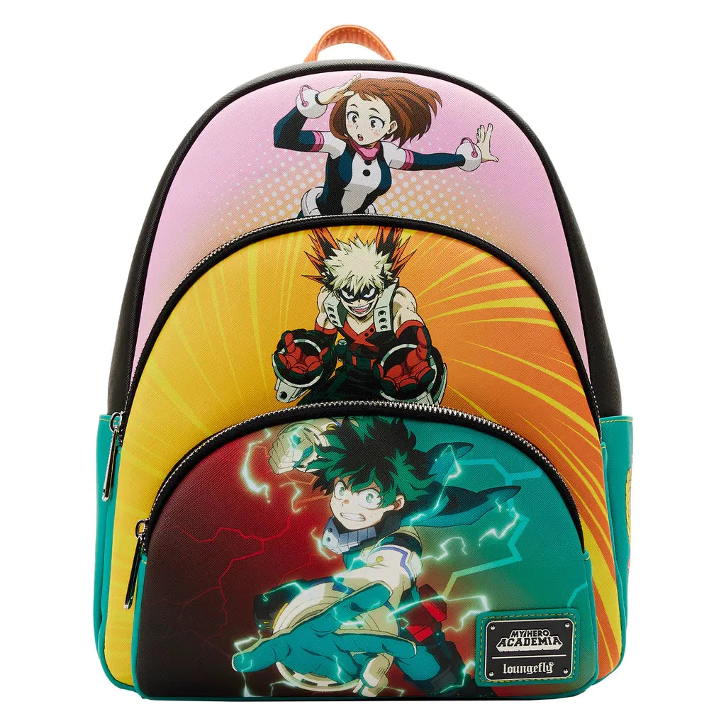 Loungefly My Hero Academia Triple Pocket Scene Mini Backpack - Loungefly - Ginga Toys