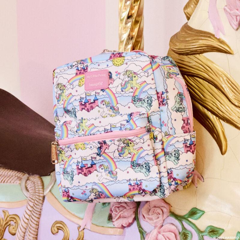 Loungefly My Little Pony Sky Scene All-Over Print Nylon Square Mini Backpack - Ginga Toys