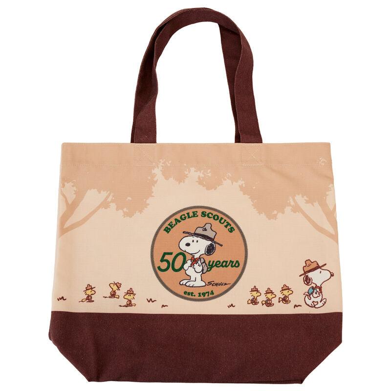 Loungefly Peanuts 50th Anniversary Snoopy's Beagle Scouts Canvas Tote Bag - Ginga Toys