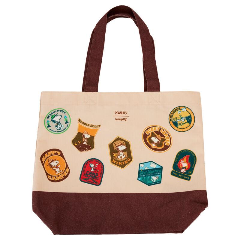 Loungefly Peanuts 50th Anniversary Snoopy's Beagle Scouts Canvas Tote Bag - Ginga Toys