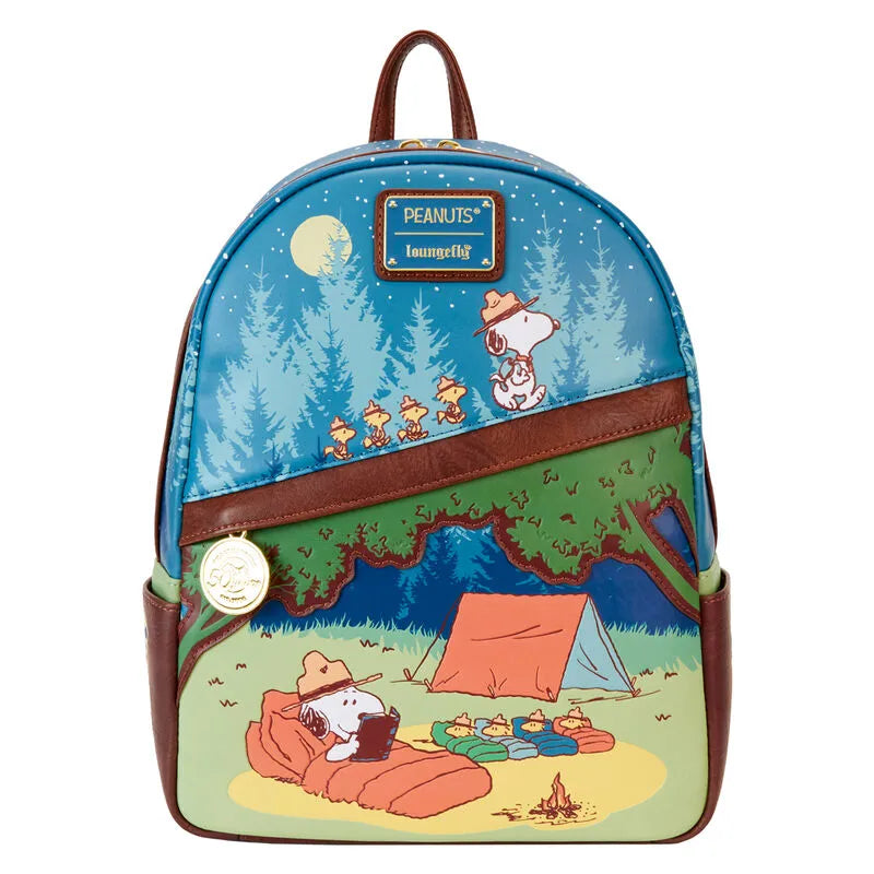 Loungefly Peanuts 50th Anniversary Snoopy's Beagle Scouts Mini Backpack - Ginga Toys