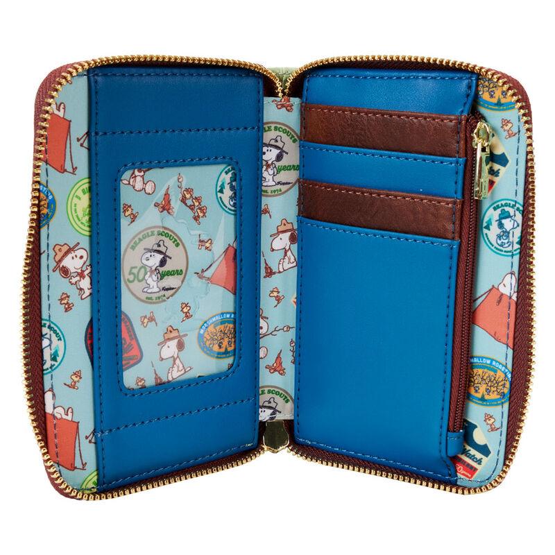 Loungefly Peanuts 50th Anniversary Snoopy's Beagle Scouts Zip Around Wallet - Ginga Toys