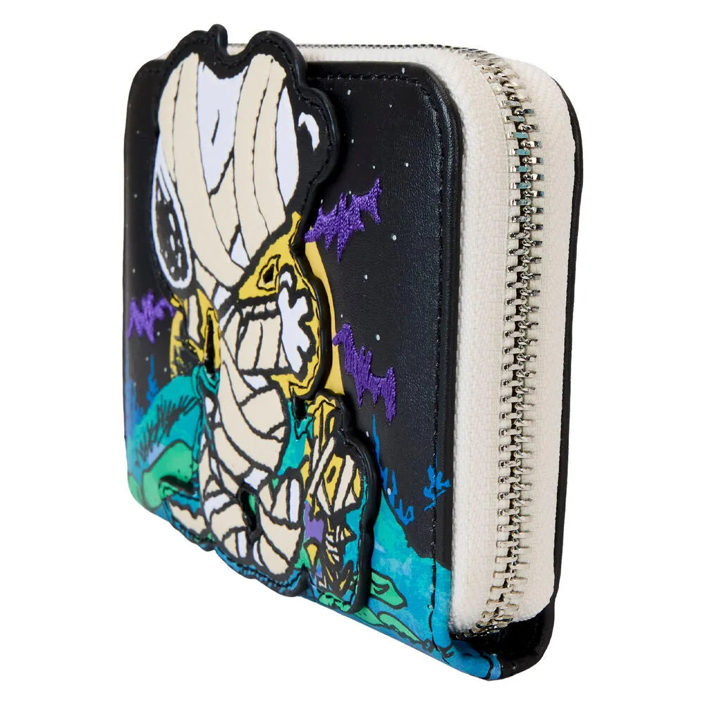 Loungefly Peanuts Snoopy Mummy Haunt Glow Zip Around Wallet - Ginga Toys