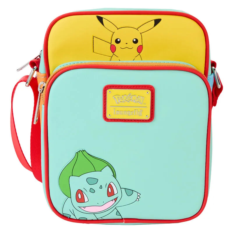 Loungefly Pokémon Color Block Starters Crossbody Bag - Ginga Toys