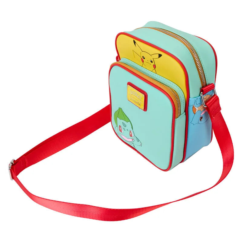 Loungefly Pokémon Color Block Starters Crossbody Bag - Ginga Toys