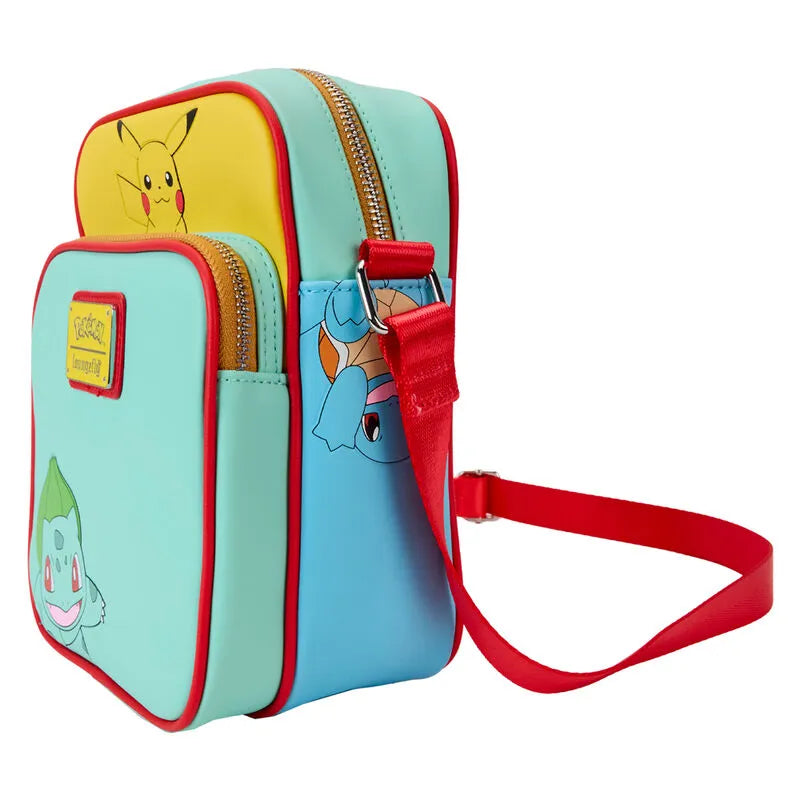 Loungefly Pokémon Color Block Starters Crossbody Bag - Ginga Toys