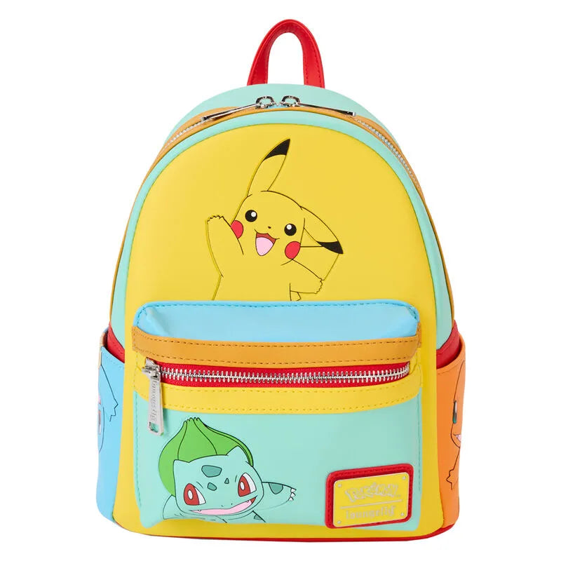 Loungefly Pokémon Color Block Starters Mini Backpack - Ginga Toys