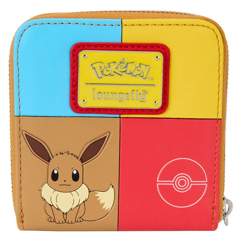 Loungefly Pokémon Color Block Starters Zip Around Wallet - Ginga Toys