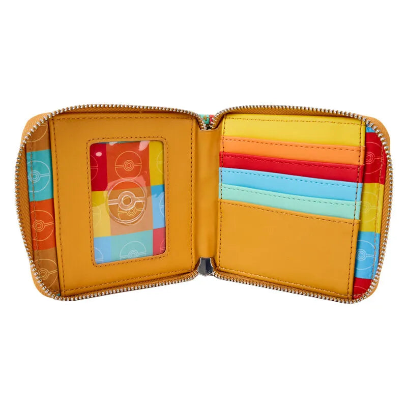 Loungefly Pokémon Color Block Starters Zip Around Wallet - Ginga Toys