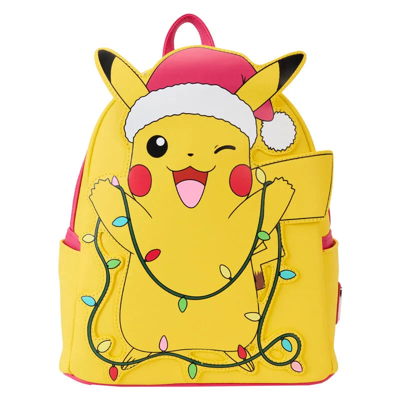 Loungefly Pokémon Santa Pikachu Christmas Lights Light Up Mini Backpack - Ginga Toys