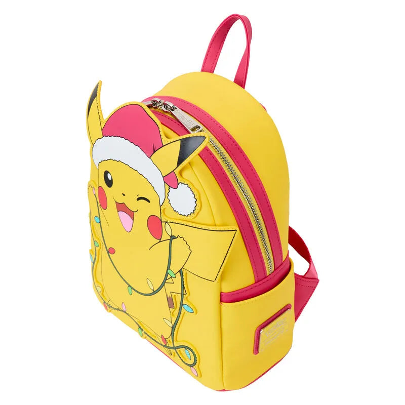 Loungefly Pokémon Santa Pikachu Christmas Lights Light Up Mini Backpack - Ginga Toys