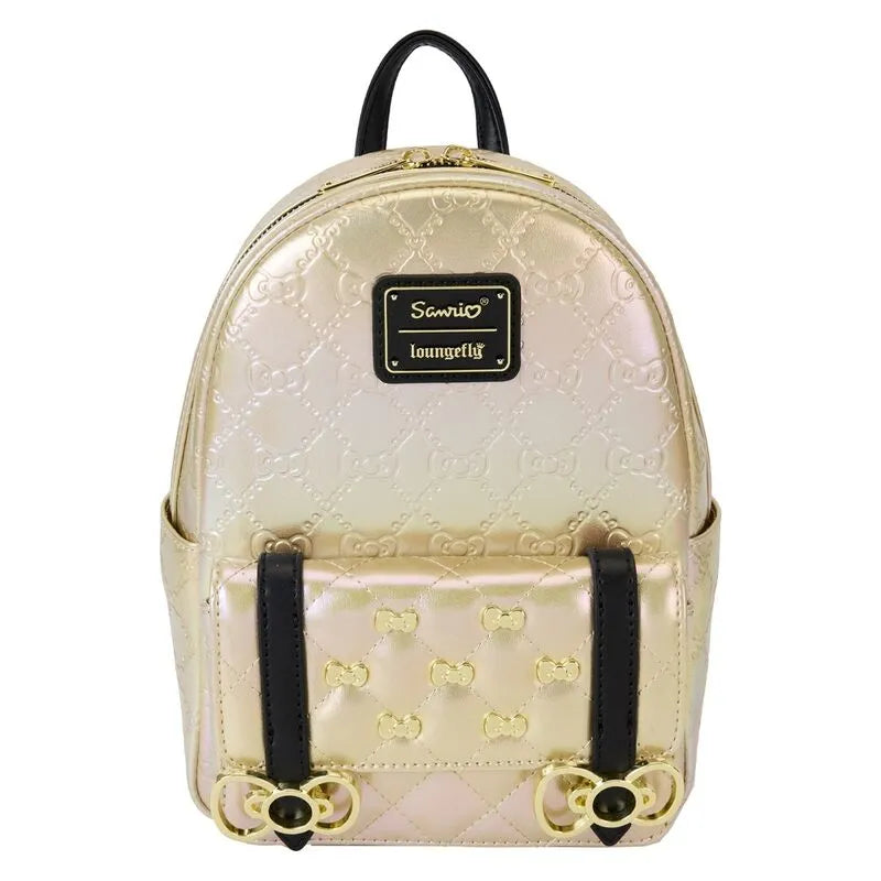 Loungefly Sanrio Hello Kitty 50th Anniversary Metallic Gold Mini Backpack - Ginga Toys