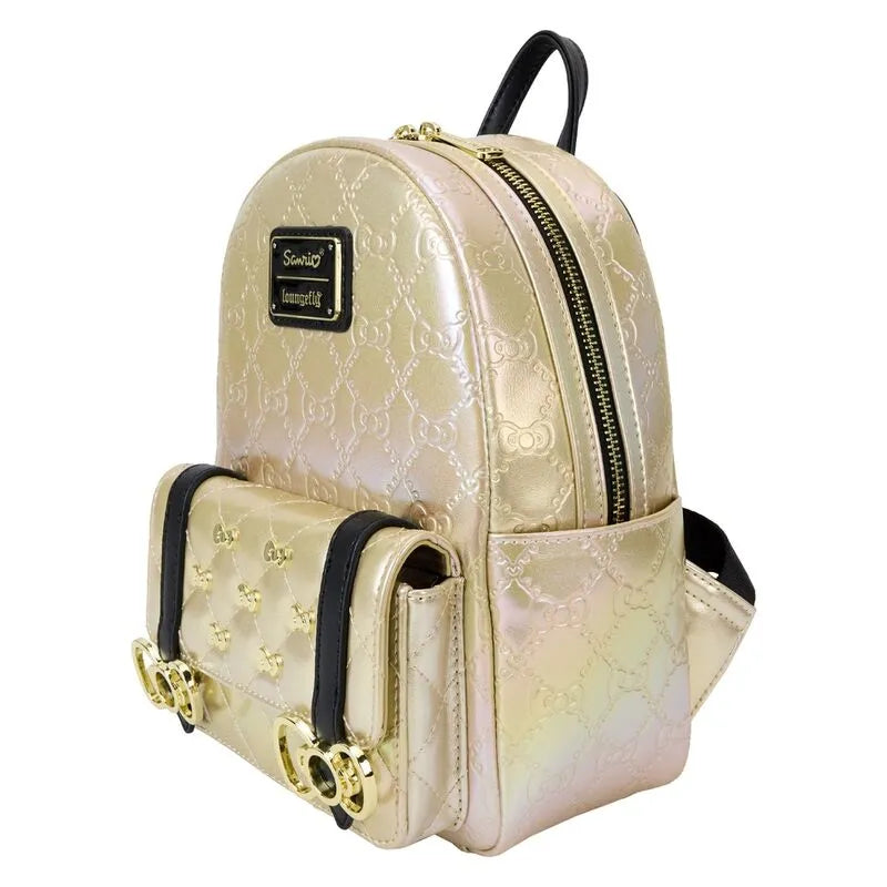 Loungefly Sanrio Hello Kitty 50th Anniversary Metallic Gold Mini Backpack - Ginga Toys