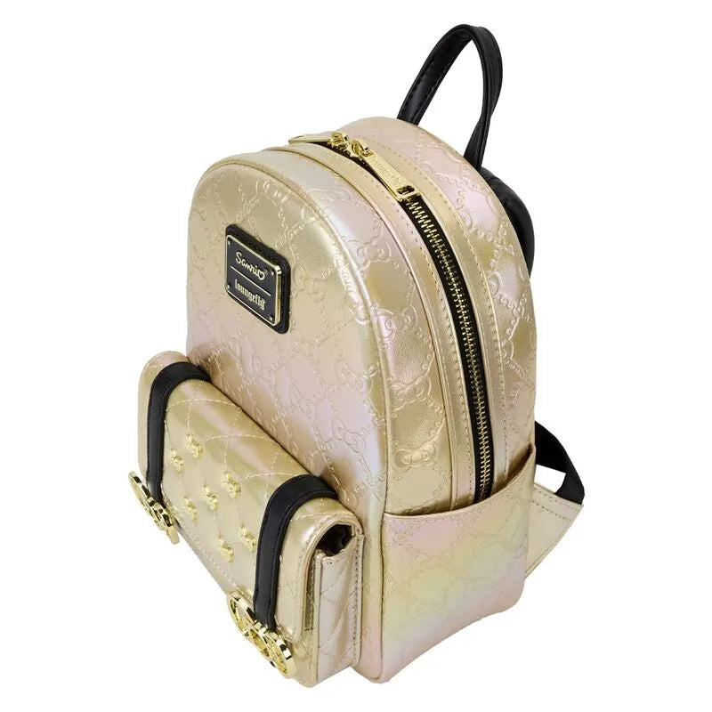 Loungefly Sanrio Hello Kitty 50th Anniversary Metallic Gold Mini Backpack - Ginga Toys