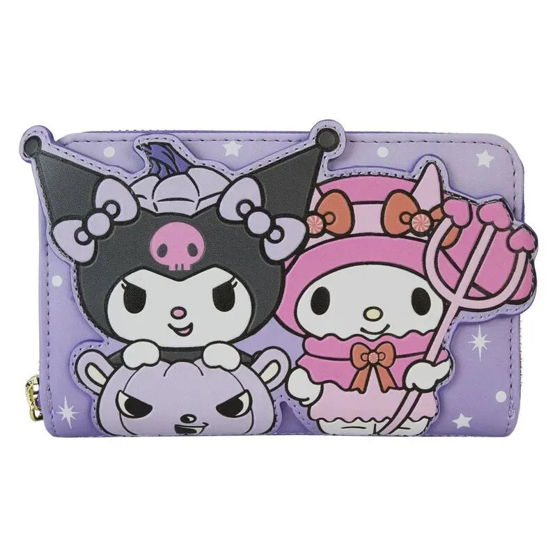 Loungefly Sanrio Kuromi & My Melody Glow Zip Around Wallet - Ginga Toys