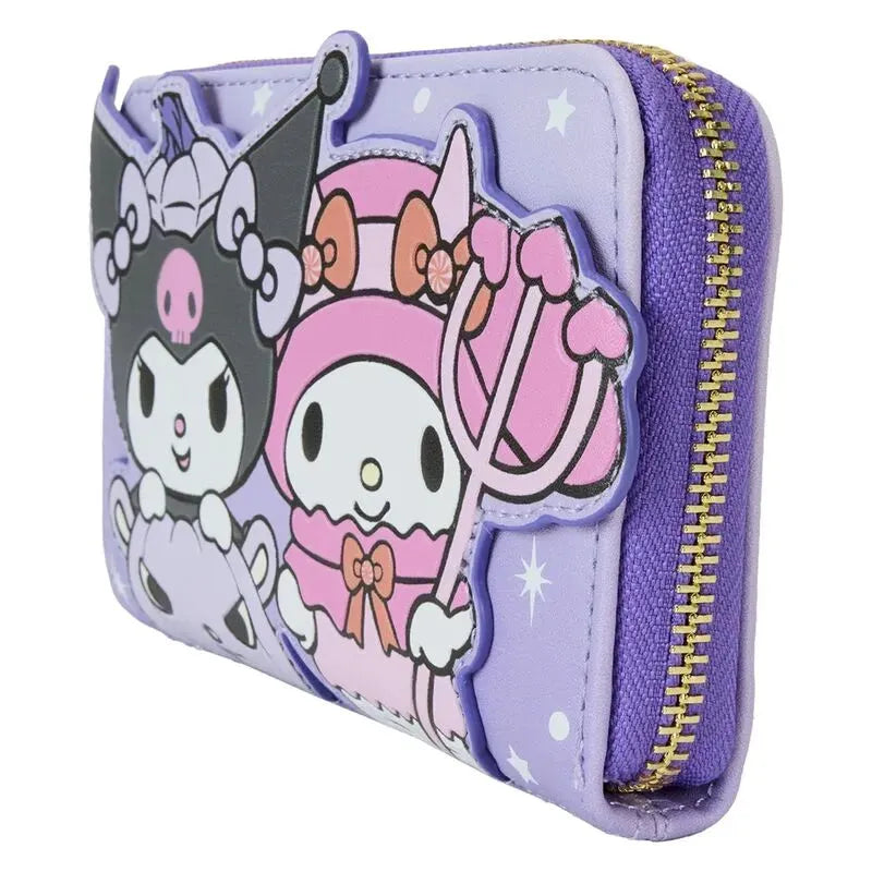 Loungefly Sanrio Kuromi & My Melody Glow Zip Around Wallet - Ginga Toys