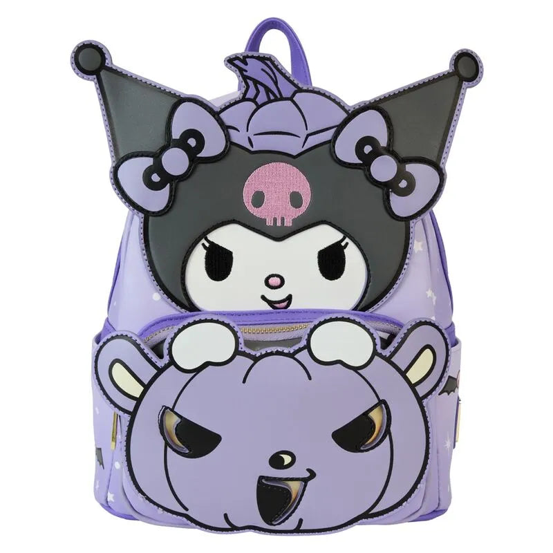 Loungefly Sanrio Kuromi Pumpkin Light Up Glow Mini Backpack - Ginga Toys