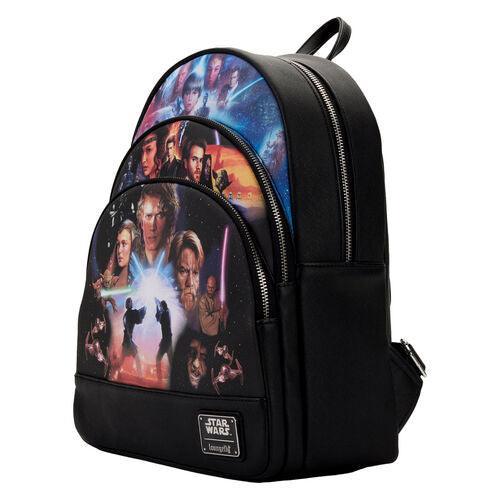 Loungefly Star Wars Prequel Trilogy Triple Pocket Mini Backpack - Loungefly - Ginga Toys