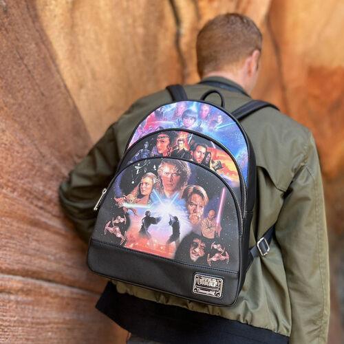 Loungefly Star Wars Prequel Trilogy Triple Pocket Mini Backpack - Loungefly - Ginga Toys