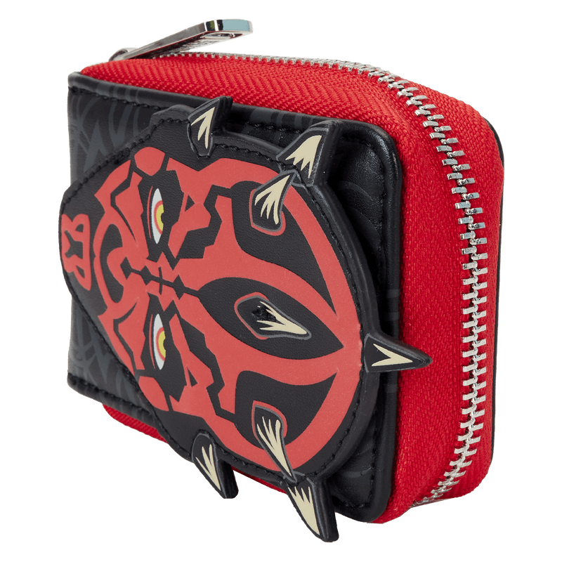 Loungefly Star Wars The Phantom Menace 25th Darth Maul Glow Accordion Wallet - Ginga Toys