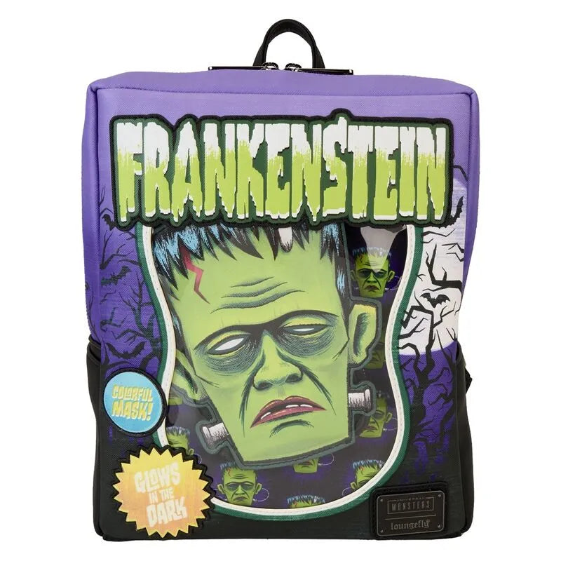 Loungefly Universal Monsters Frankenstein Mask Glow Mini Backpack With Coin Bag - Ginga Toys