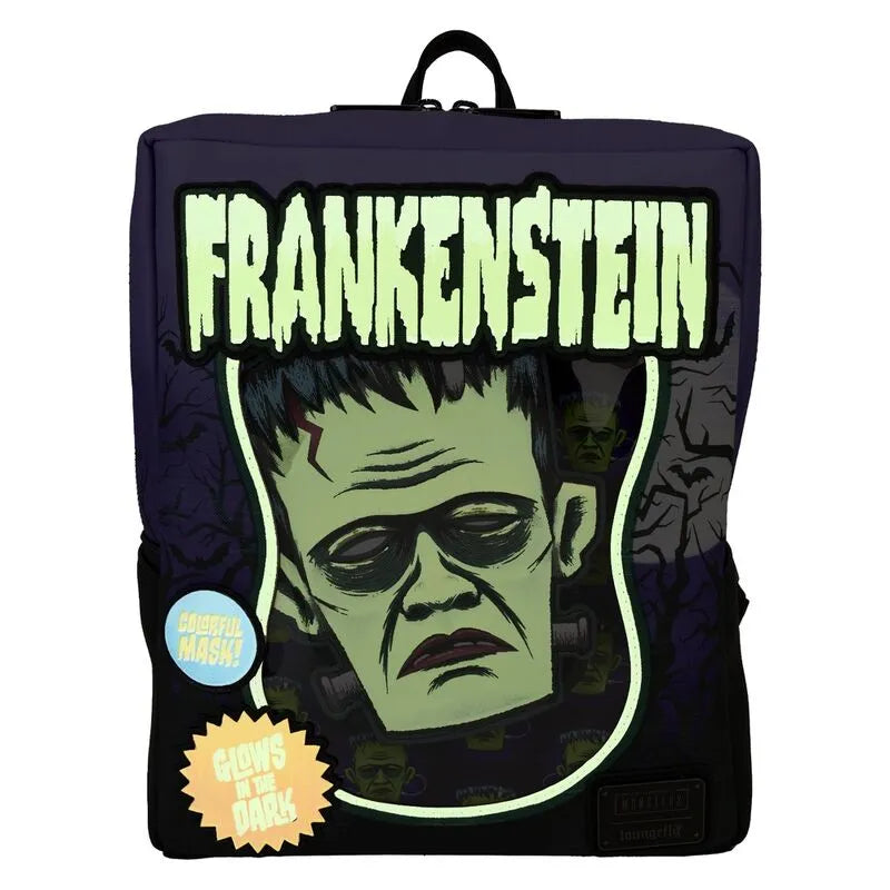 Loungefly Universal Monsters Frankenstein Mask Glow Mini Backpack With Coin Bag - Ginga Toys